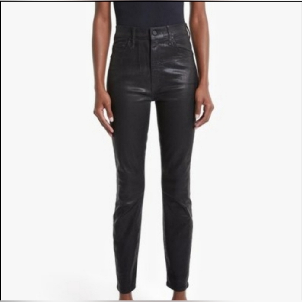 ❤️ MOTHER HIGH RISE SKINNY SWOONER ANKLE SKINNY JEANS IN WET PAINT, 2 (26)